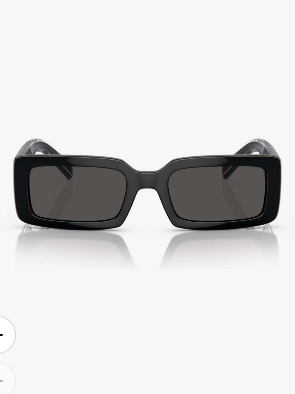 Dolce & Gabbana Black Rectangular Logo Temple Sunglasses - Picture 4 of 6